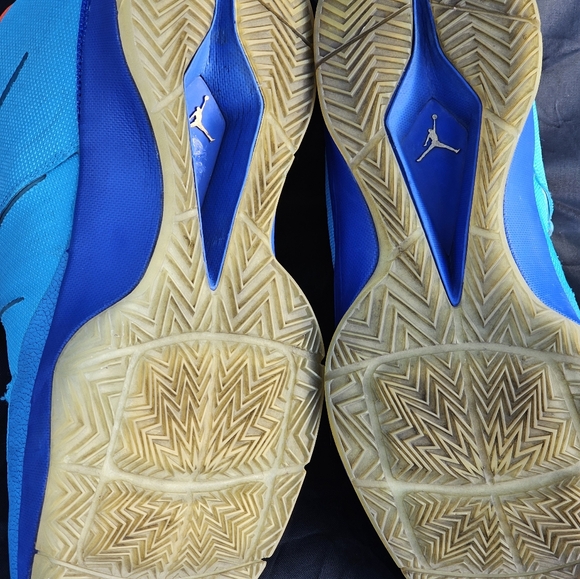 JORDAN SUPER.FLY 2 ALL STAR DARK POWDER BLUE INFRARED 656326-423 US 10.5 - Picture 5 of 7